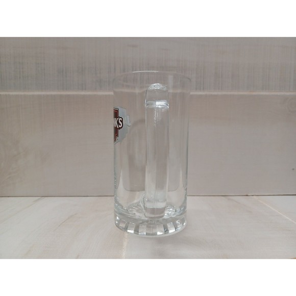 JACK LINKS HANDLED CLEAR BEER MUG 6" tall - Picture 2 of 5